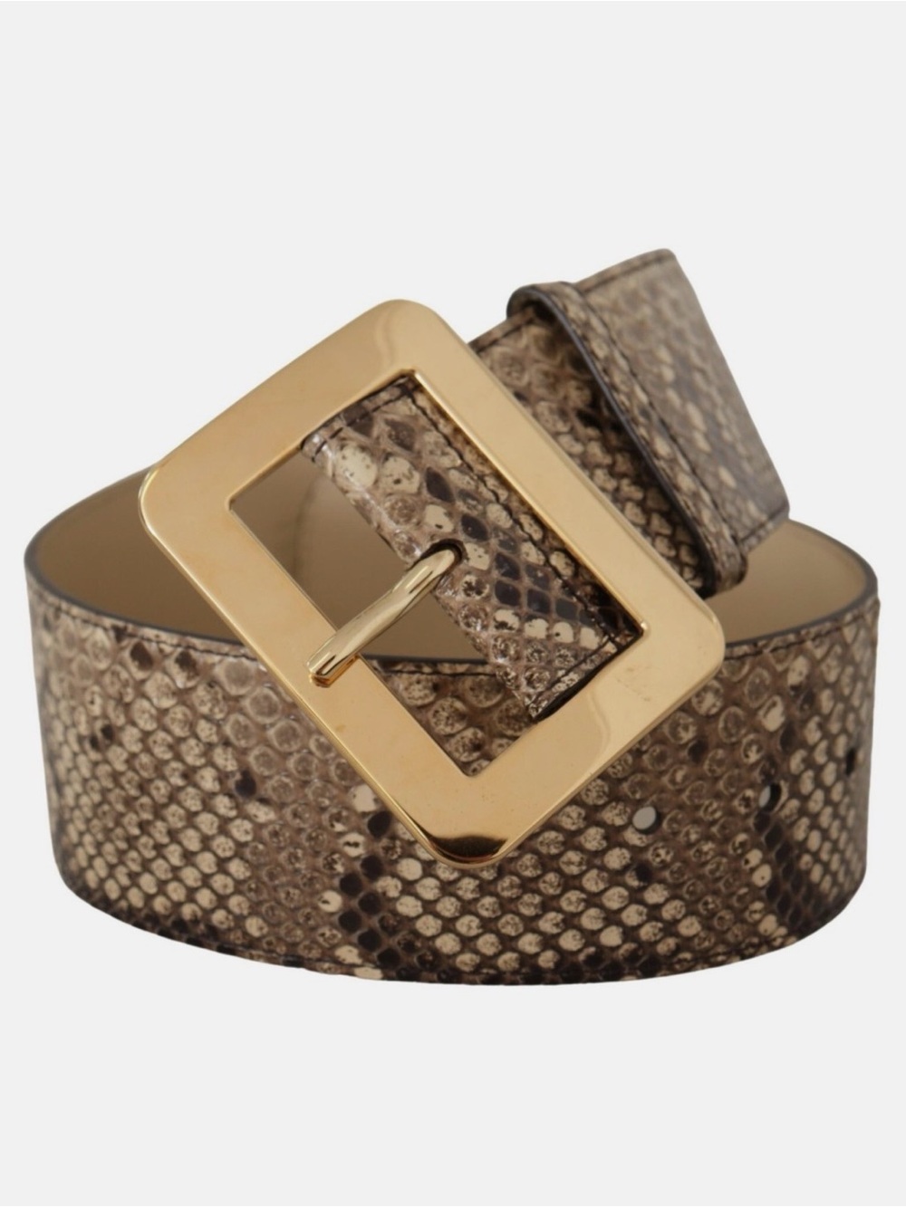 Dolce & Gabbana Exclusive Exotic Wide Waist Python Leather Belt 65cm